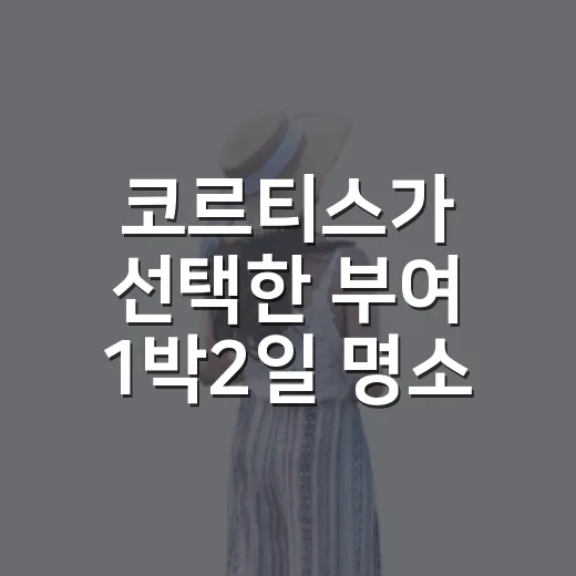 코르티스가 선택한 부여 1박2일 명소 7선