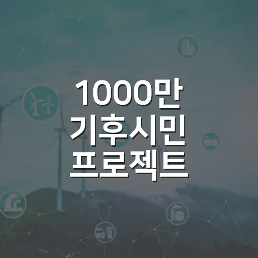 1000만 기후시민 프로젝트, 언제부터 어떻게 시작되나