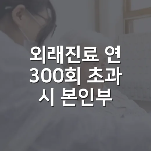 외래진료 연 300회 초과 시 본인부담률 90% 적용 시기