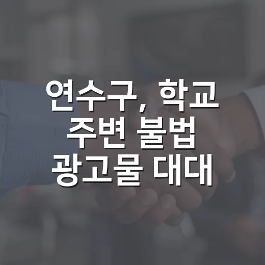 연수구, 학교 주변 불법 광고물 대대적 정비