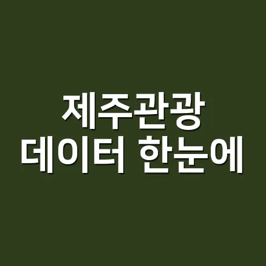 제주관광 데이터 한눈에, 활용사례 공모전 개최