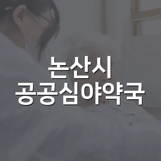 논산시 공공심야약국, 늦은 밤 의약품 구입 지원