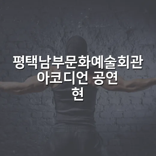 평택남부문화예술회관 아코디언 공연 현장