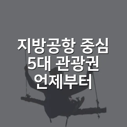 지방공항 중심 5대 관광권 언제부터 시행