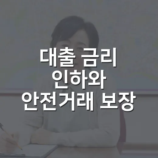 대출 금리 인하와 안전거래 보장, 전자계약 스티커 주목