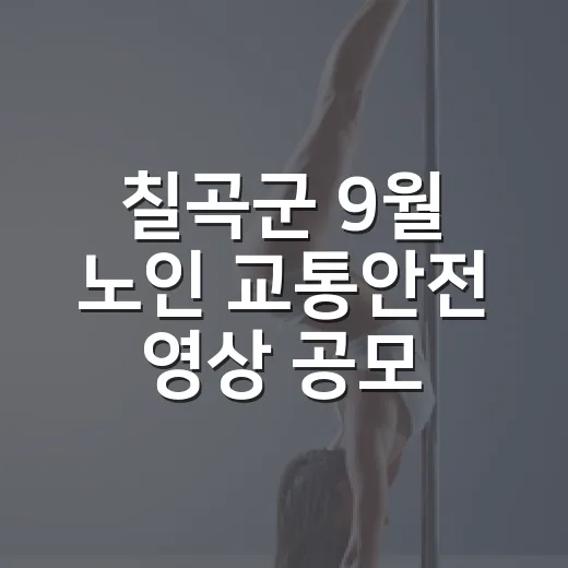 칠곡군 9월 노인 교통안전 영상 공모전