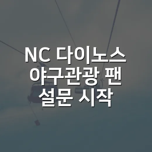 NC 다이노스 야구관광 팬 설문 시작