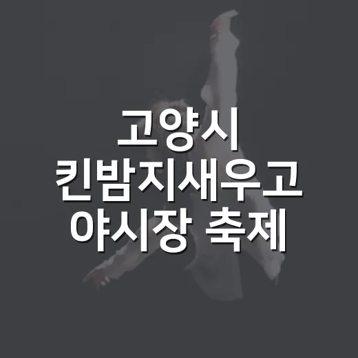 고양시 킨밤지새우고 야시장 축제 현장