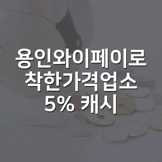 용인와이페이로 착한가격업소 5% 캐시백 혜택