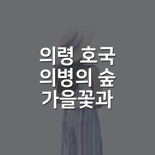 의령 호국 의병의 숲 가을꽃과 댑싸리 축제 현장