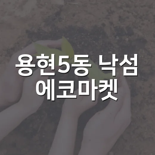 용현5동 낙섬 에코마켓, 환경과 이웃을 잇다