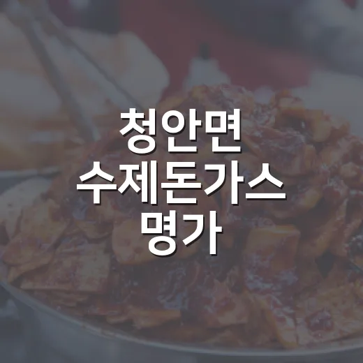 청안면 수제돈가스 명가 정안돈까스