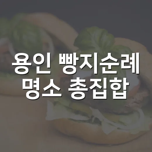 용인 빵지순례 명소 총집합