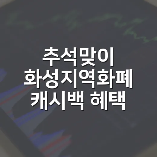 추석맞이 화성지역화폐 캐시백 혜택