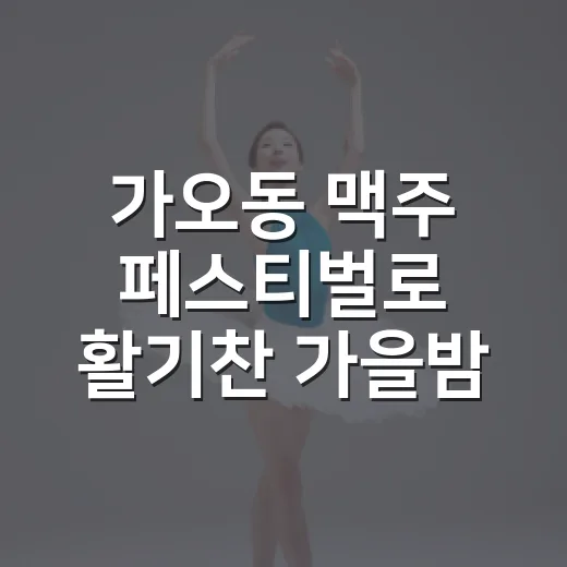가오동 맥주 페스티벌로 활기찬 가을밤