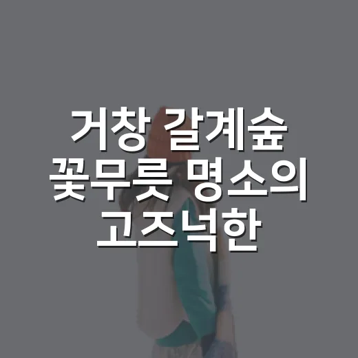 거창 갈계숲 꽃무릇 명소의 고즈넉한 가을 풍경