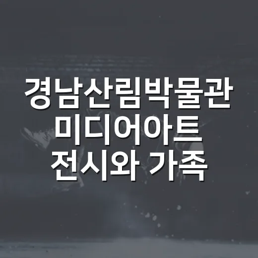 경남산림박물관 미디어아트 전시와 가족 나들이