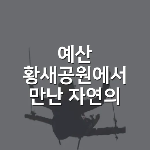 예산 황새공원에서 만난 자연의 기적