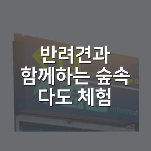 반려견과 함께하는 숲속 다도 체험