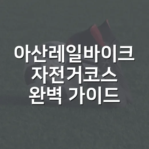 아산레일바이크 자전거코스 완벽 가이드