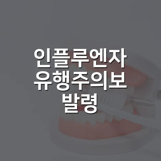 인플루엔자 유행주의보 발령, 철저한 예방 당부