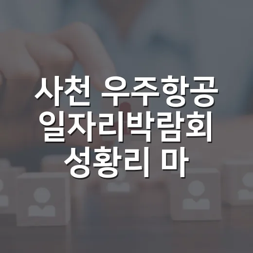 사천 우주항공 일자리박람회 성황리 마무리