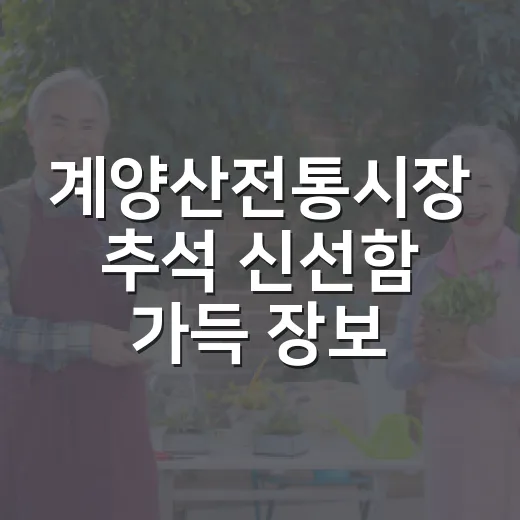 계양산전통시장 추석 신선함 가득 장보기