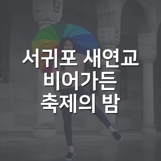 서귀포 새연교 비어가든 축제의 밤