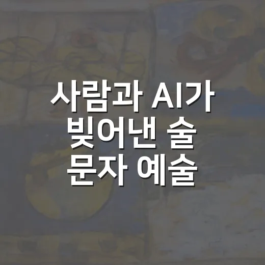 사람과 AI가 빚어낸 술 문자 예술 향연