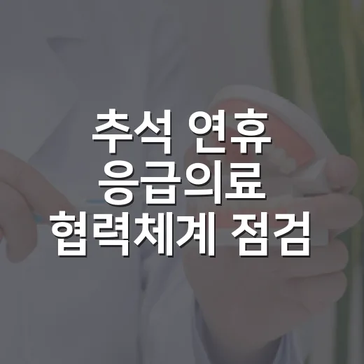 추석 연휴 응급의료 협력체계 점검 간담회
