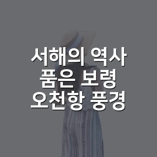 서해의 역사 품은 보령 오천항 풍경