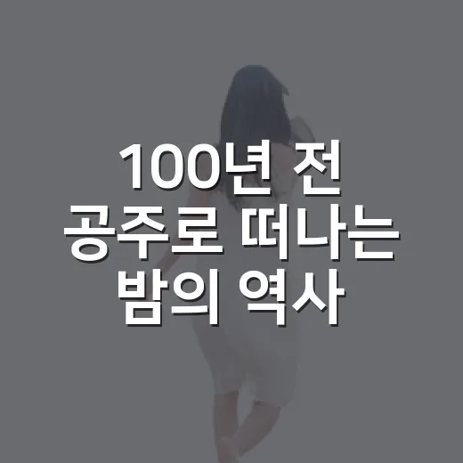 100년 전 공주로 떠나는 밤의 역사여행