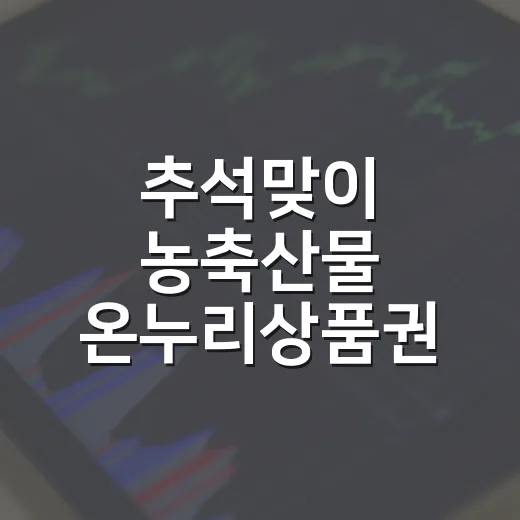 추석맞이 농축산물 온누리상품권 환급 행사