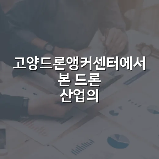 고양드론앵커센터에서 본 드론 산업의 미래
