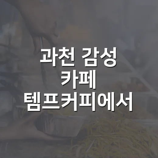과천 감성 카페 템프커피에서 만난 여유
