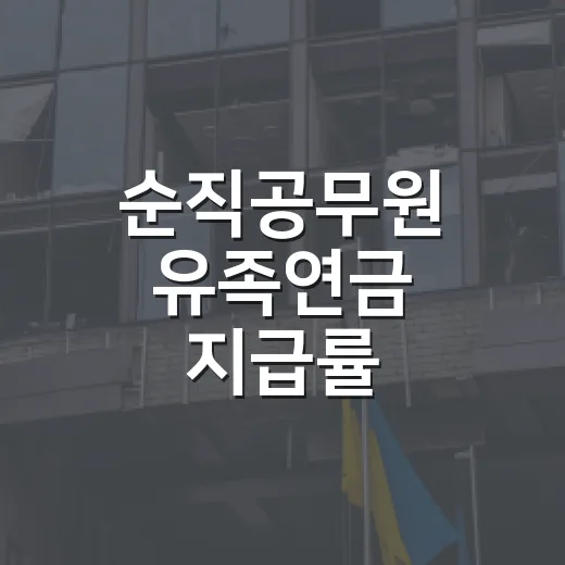 순직공무원 유족연금 지급률 47%로 인상