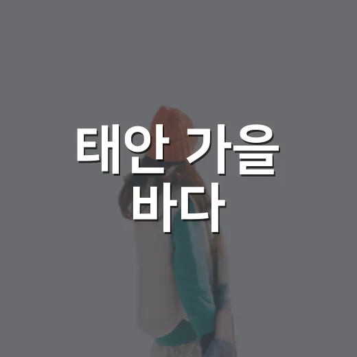 태안 가을 바다, 조용한 해변 6선