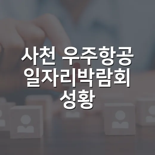 사천 우주항공 일자리박람회 성황