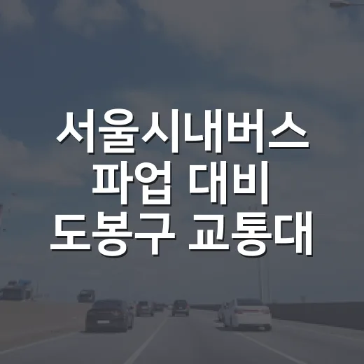 서울시내버스 파업 대비 도봉구 교통대책