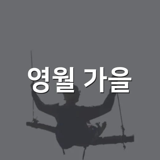 영월 가을, 반값 여행으로 즐기자