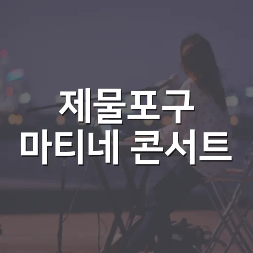 제물포구 마티네 콘서트, 목요일 오후의 특별한 선율