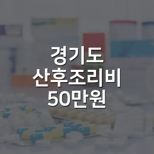 경기도 산후조리비 50만원, 9월 30일까지 신청 필수