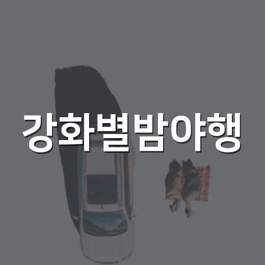 강화별밤야행, 가을밤 빛낸 축제 현장