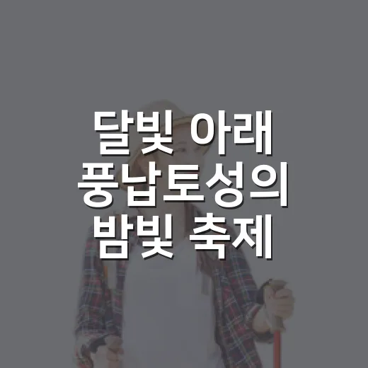 달빛 아래 풍납토성의 밤빛 축제