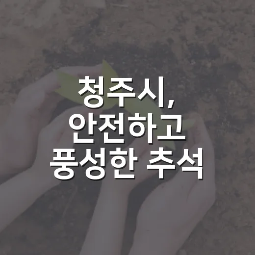 청주시, 안전하고 풍성한 추석 종합대책 추진