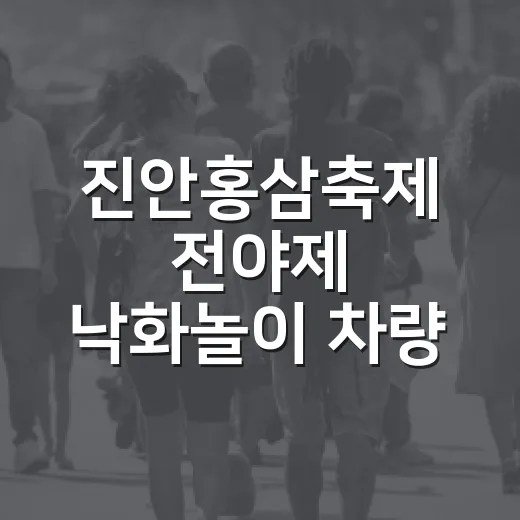 진안홍삼축제 전야제 낙화놀이 차량 통제 안내