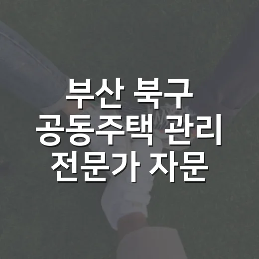 부산 북구 공동주택 관리 전문가 자문 서비스 확대