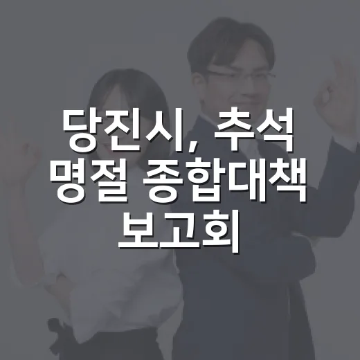 당진시, 추석 명절 종합대책 보고회 개최