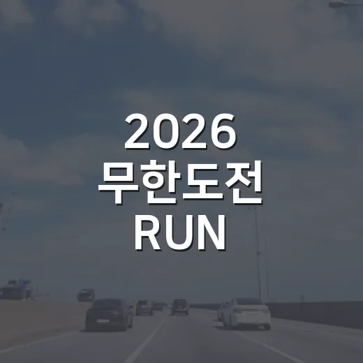 2026 무한도전 RUN 교통통제 안내