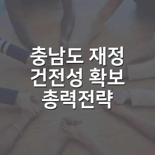충남도 재정 건전성 확보 총력전략